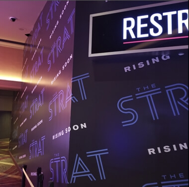 Construction venue branding wraps